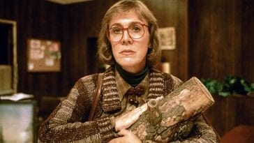 The Log Lady holds her log
