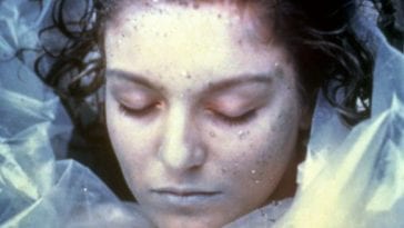 The corpse of Laura Palmer wrapped in plastic