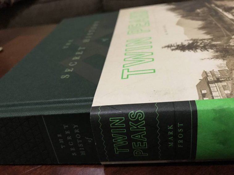 The Secret History of Twin Peaks book, on an angle so its title is readable both on its spine and its front cover.