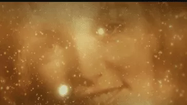 Laura Palmers face in a golden orb