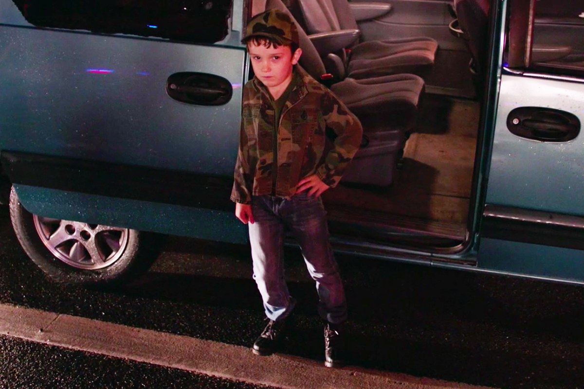 boy shooter outside his parents car twin peaks