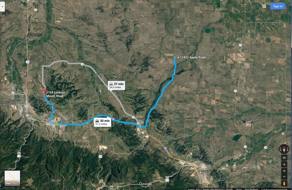 Google maps images of the locations mentioned in The Zone