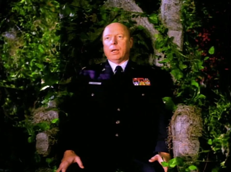 Briggs on the throne in the White Lodge