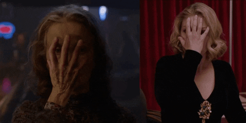 Sarah and Laura Palmer remove their faces