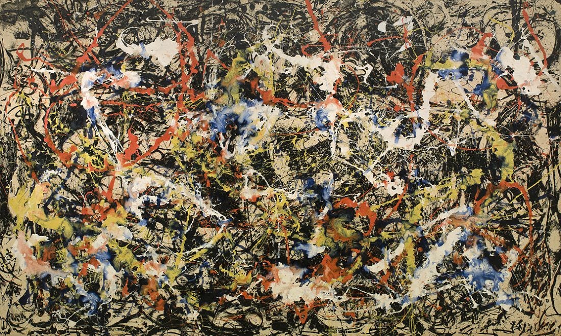 <em>Convergence</em> (1952), an Abstract Expressionist "action painting" by Jackson Pollock.