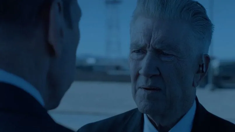 Miguel Ferrer and David Lynch in Twin Peaks S3