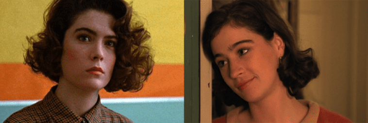 Two images of Donna Hayward played by different actresses