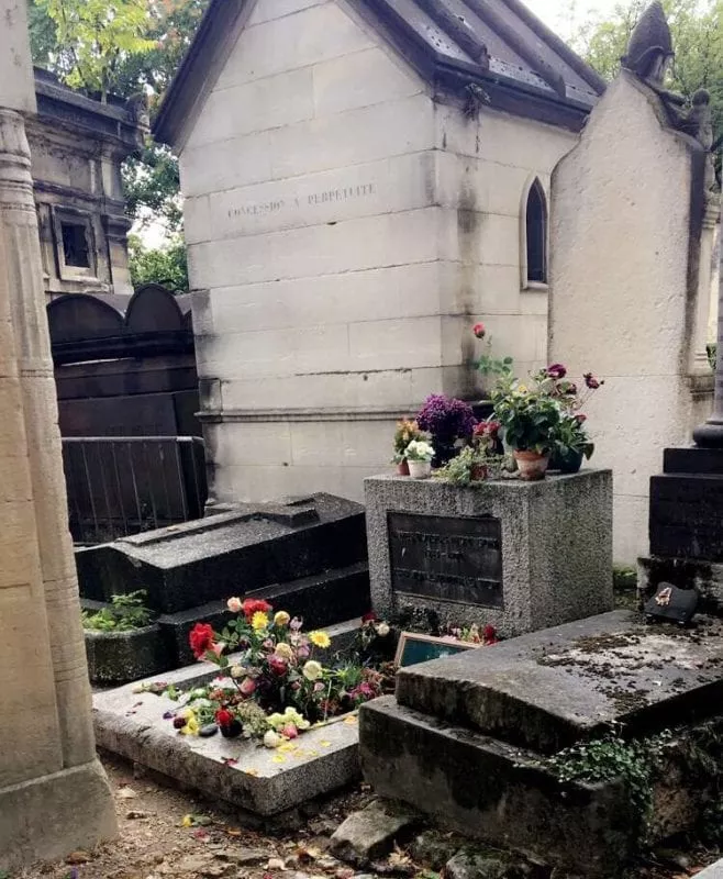 Jim Morrison's grave in Paris