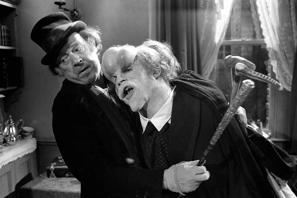the elephant man gives a hug