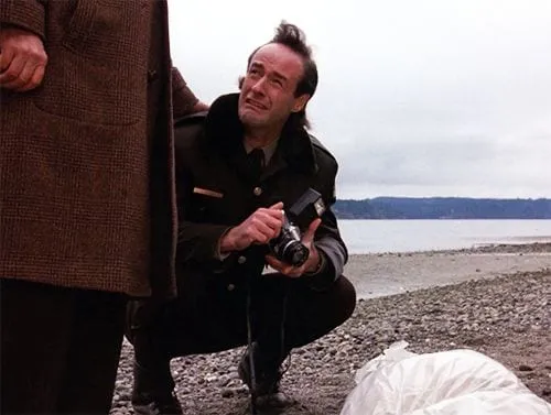 Andy cries Andy Brennan cries at the scene of Laura's body