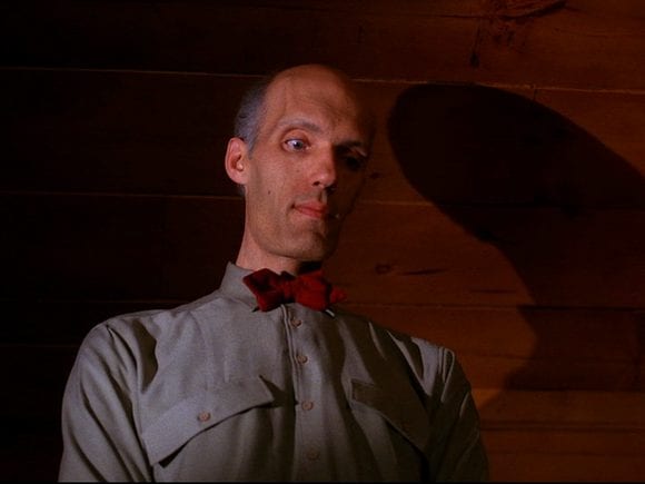 The Giant looks down on Cooper in Twin Peaks