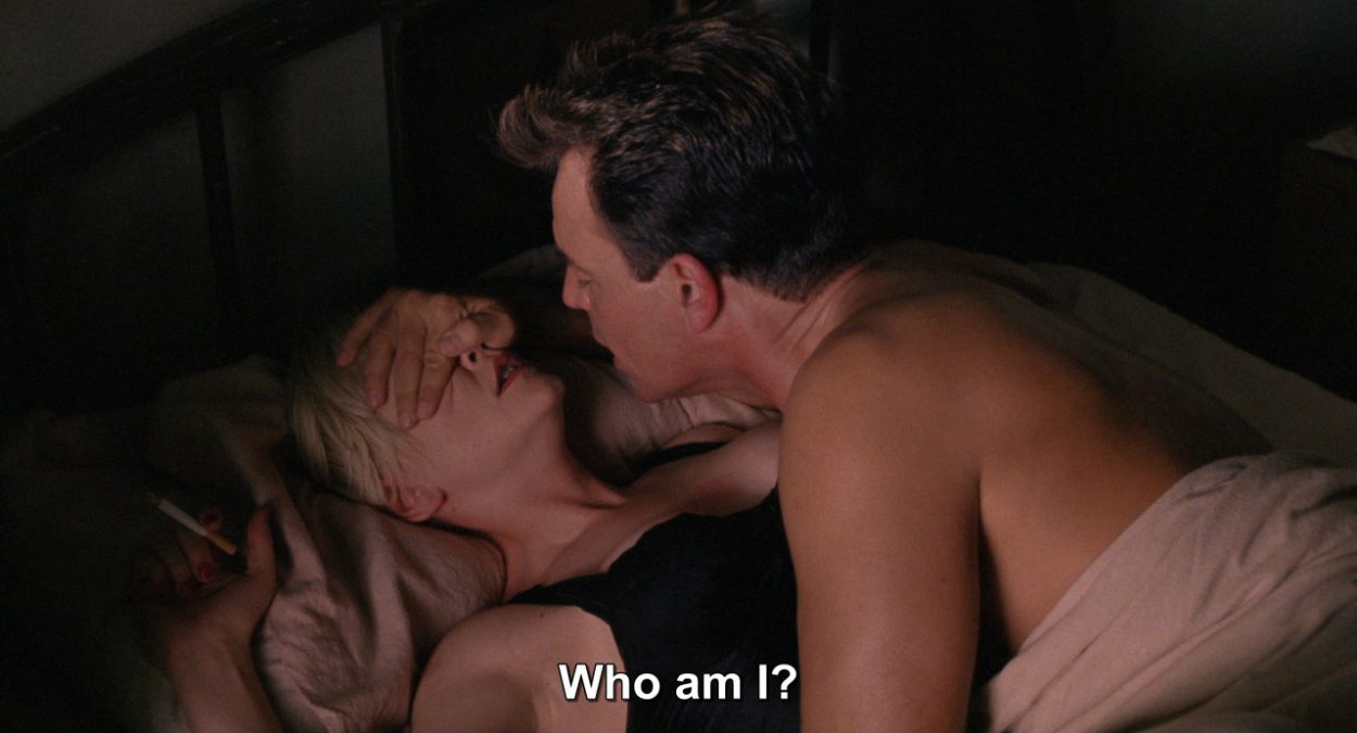 Leland covers Teresa's face and asks 'who am I?' as they lie in bed