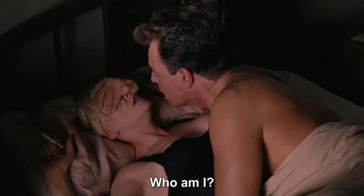 Leland covers Teresa's face and asks 'who am I?' as they lie in bed