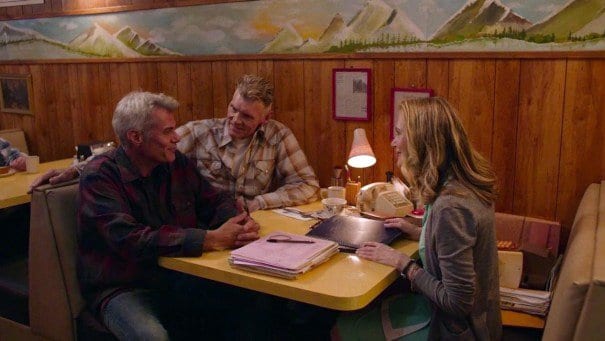 Bobby with Big Ed and Norma in the Diner