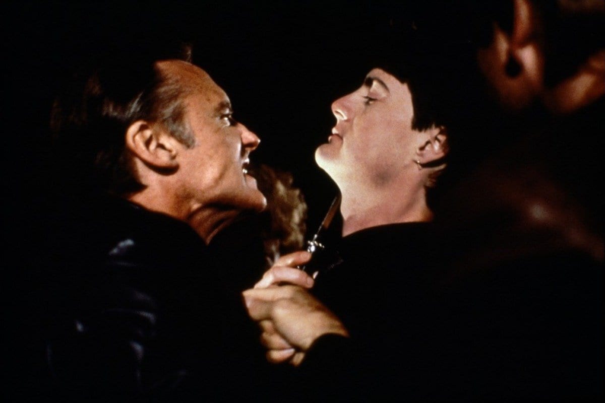 Dennis Hopper on Blue Velvet grabbing Kyle MacLachlan