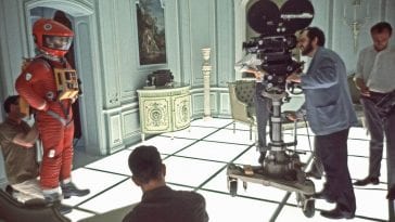 Stanley Kubrick directs one of the film's most famous sequences.