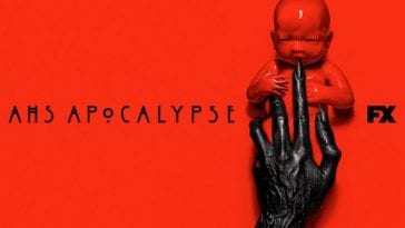Title cover for American Horror Story:Apocalypse, starring Evan Peters, Kathy Bates and Sarah Paulson