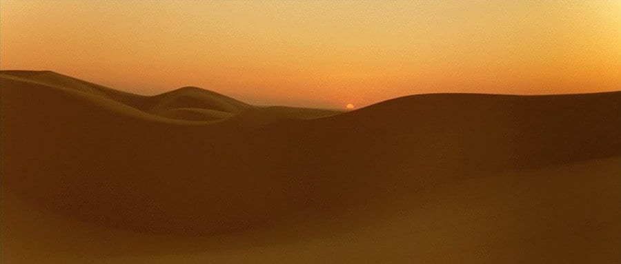 Scene from David Lynch's Dune, the Sands of Dune