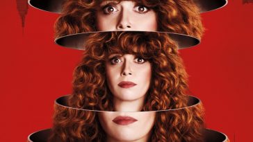 Nadia in a matroshka image in a promo for Russian Doll on Netflix
