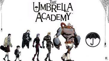 Comic art of the siblings in The Umbrella Academy