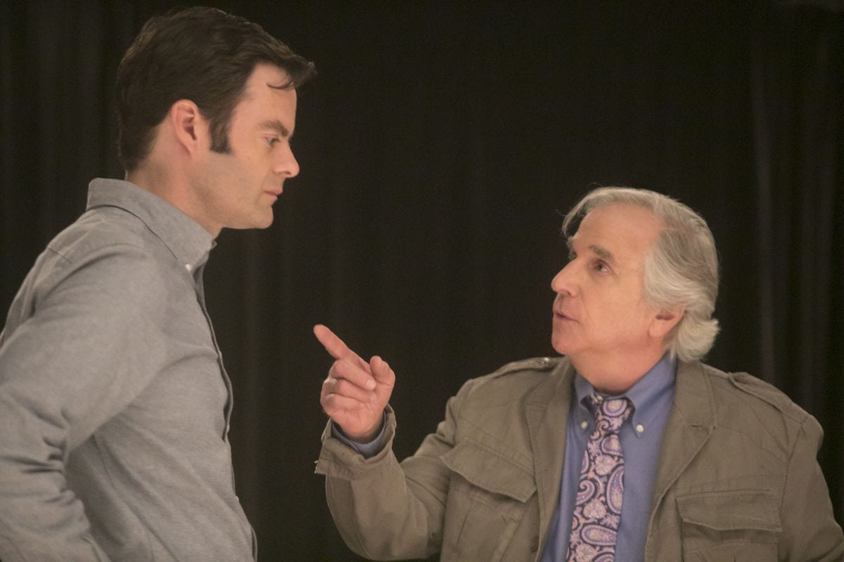 Gene Cousineau gives Barry Berkman acting advice in Barry.
