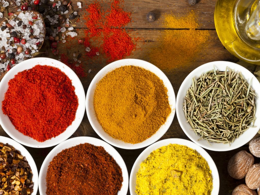 A veriety of spices
