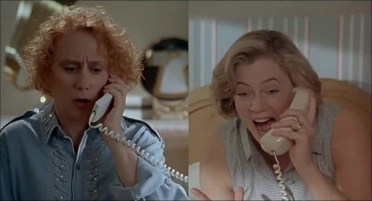 Mink Stole and Kathleen Turner as Dottie and Beverly in Serial Mom