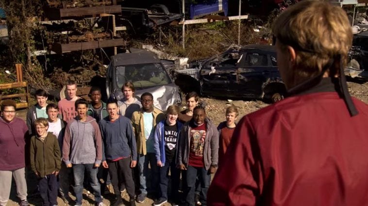 Cobra Kai junkyard scene