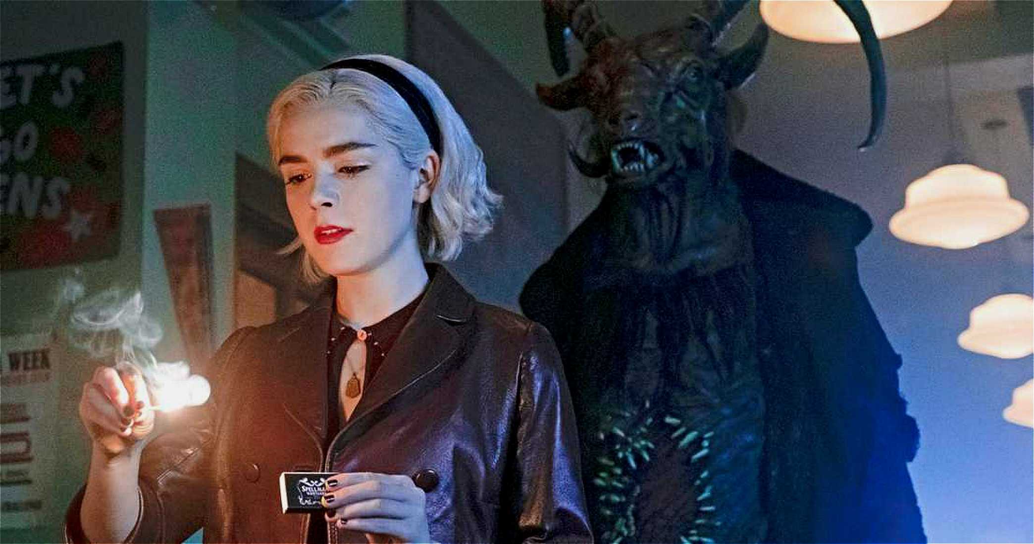 Sabrina lights a match in The Chilling Adventures of Sabrina