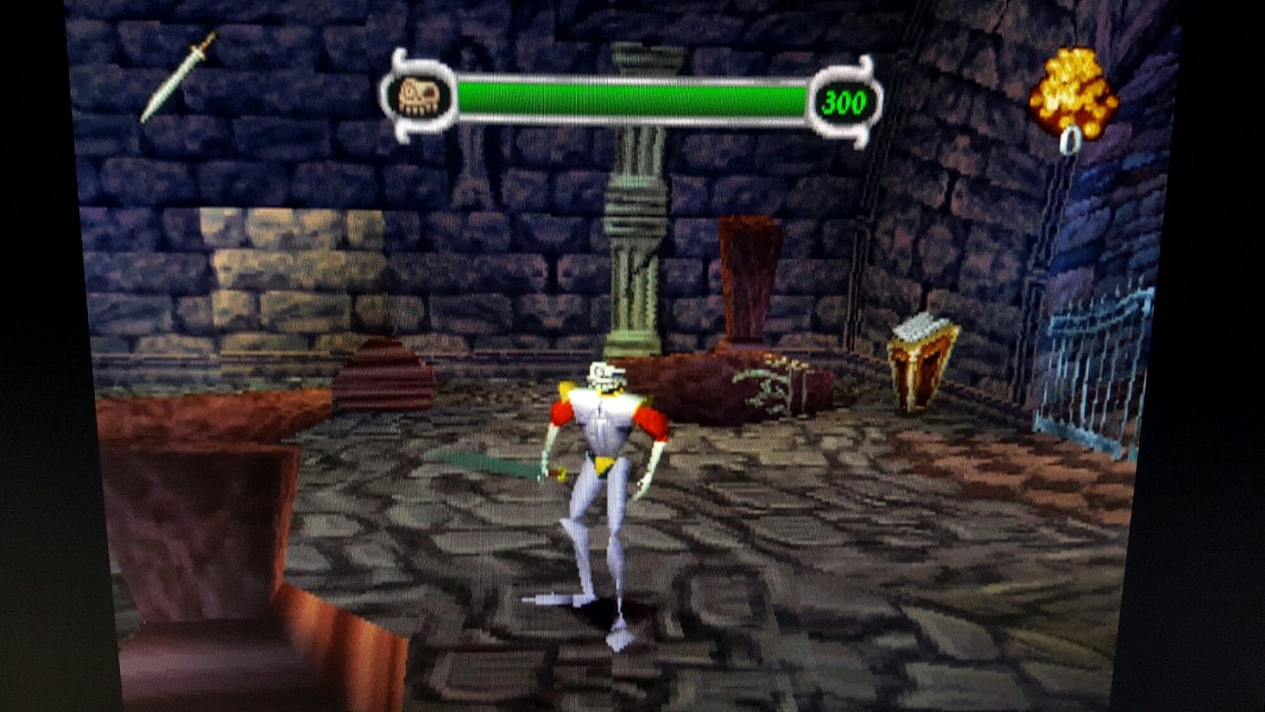 Gameplay image from the original PS1 game MediEvil