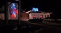 Neon lighting on the exterior of Hap's dinner in Deer Meadow