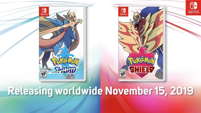Box art and release date for the upcoming games, pokemon sword and shield