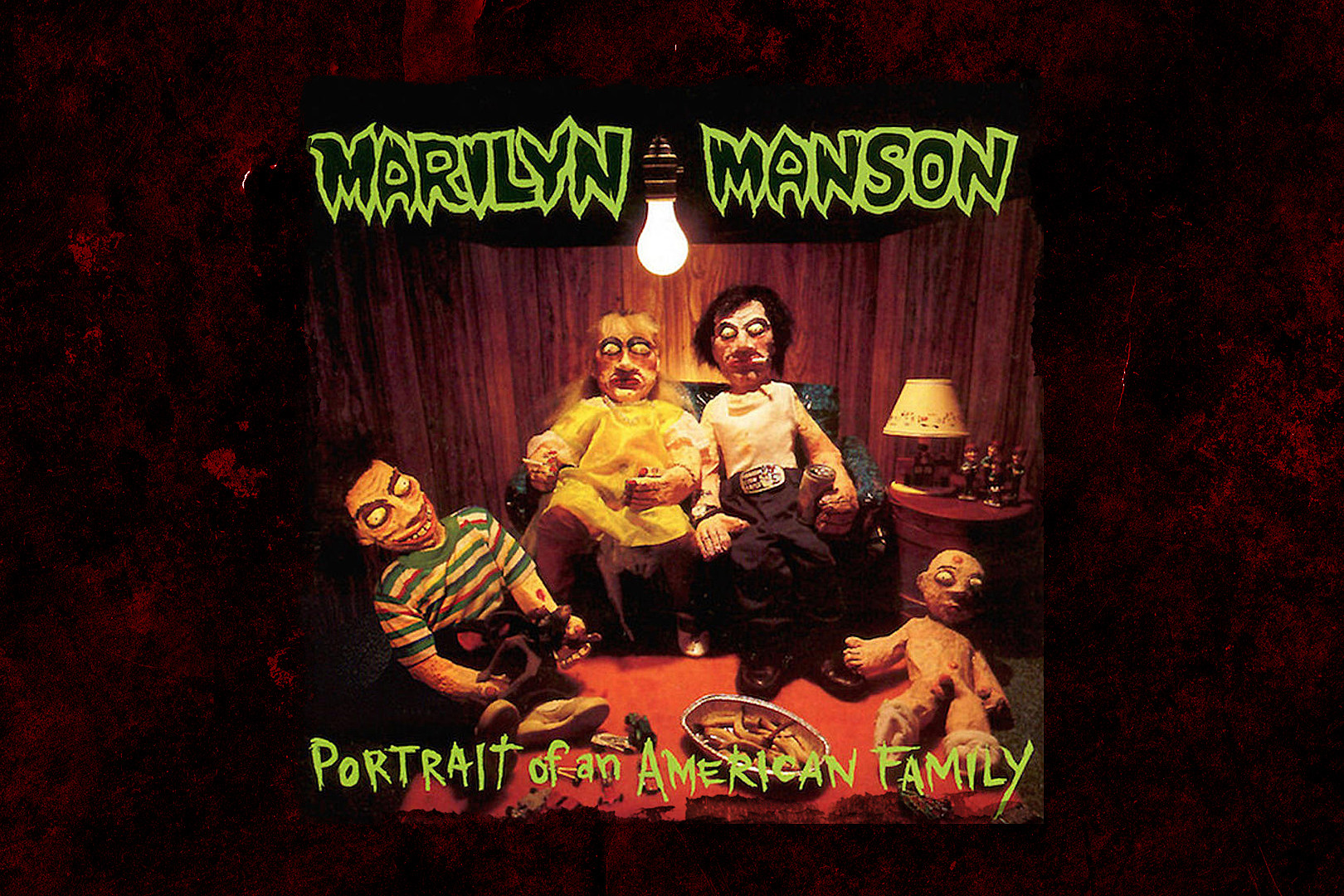 The album cover for Marilyn Manson’s Portrait of an American family.