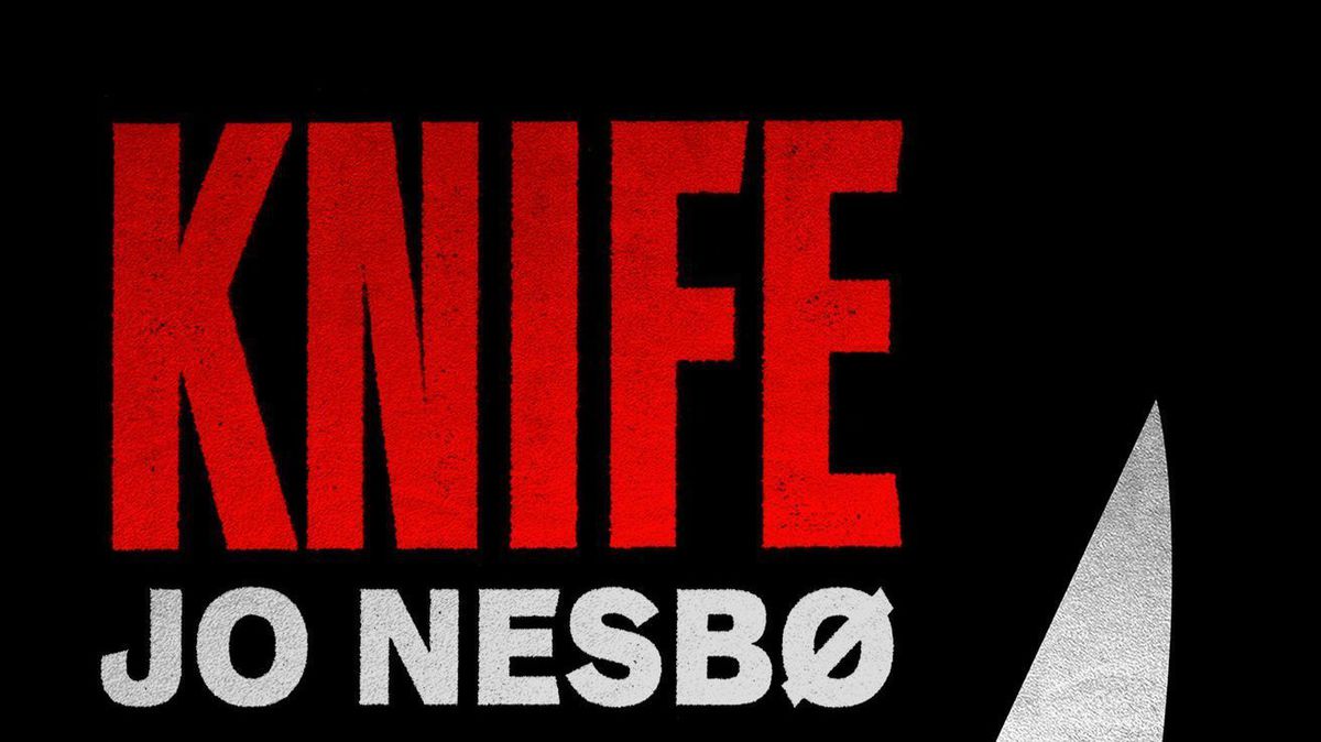 An image of the cover of Jo Nesbo's Knife has a knife on it
