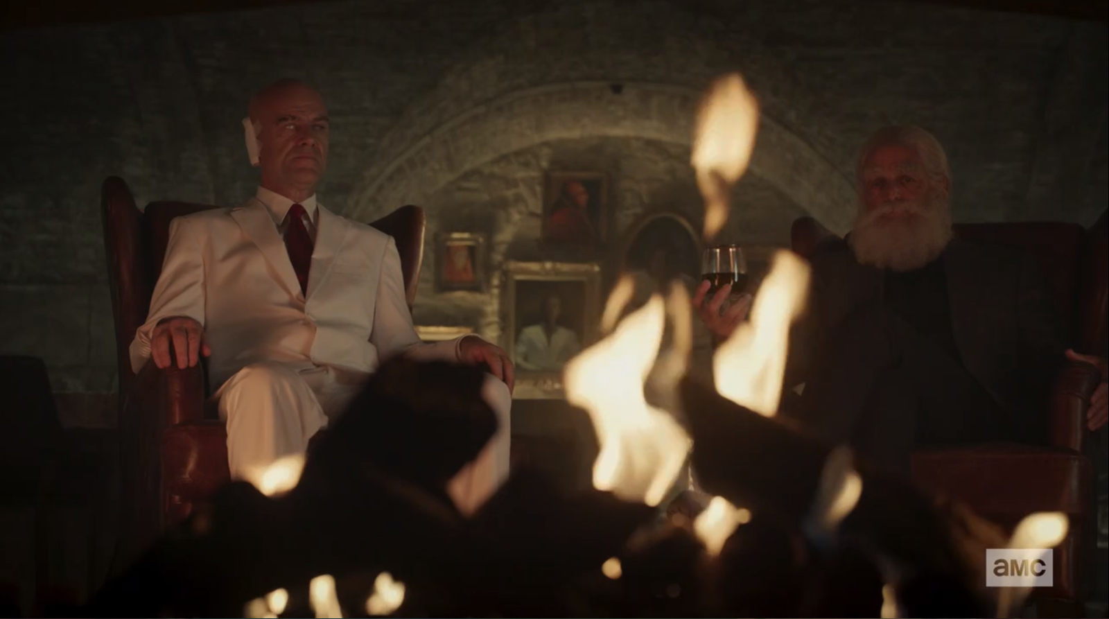 Herr Starr and God meet over Dr. Pepper in the Preacher Season 4 premiere