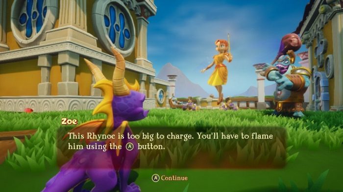 Spyro encounters a helpful fairy that makes sure he is prepared for his next battle