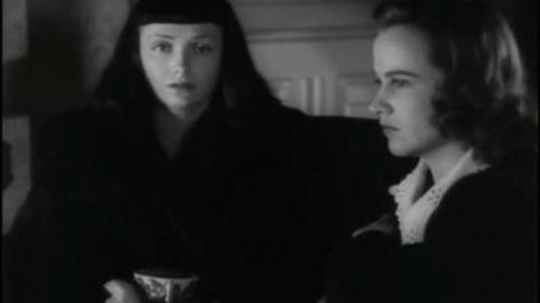 Mary (Kim Hunter) and Jacqueline (Jean Brooks) sitting and thinking, partly in shadow