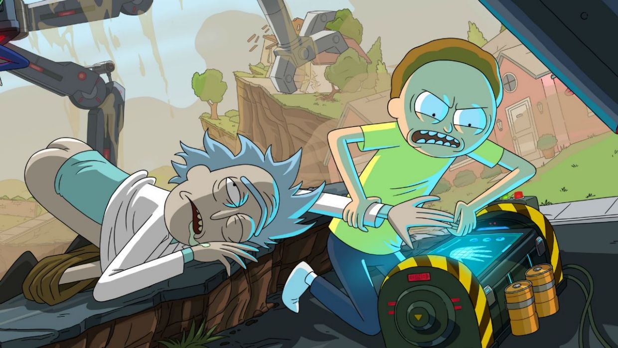 Rick takes the fingerprints of Morty as he dies