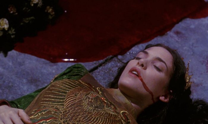 Elisabeta (Winona Ryder) lies in a pool of blood in Bram Stoker's Dracula.