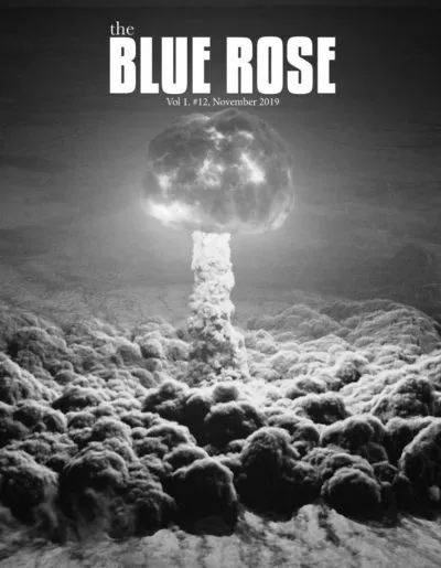 The Blue Rose magazine with the trinity test nuclear explosion on the cover