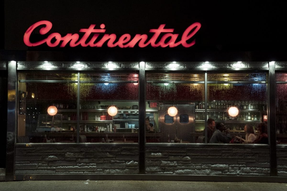 An exterior shot of the Continental diner
