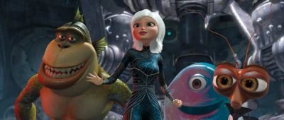 (From Left to Right) The Missing Link, Ginormica, Bob and Dr. Cockroach Ph. D. standing ready for action