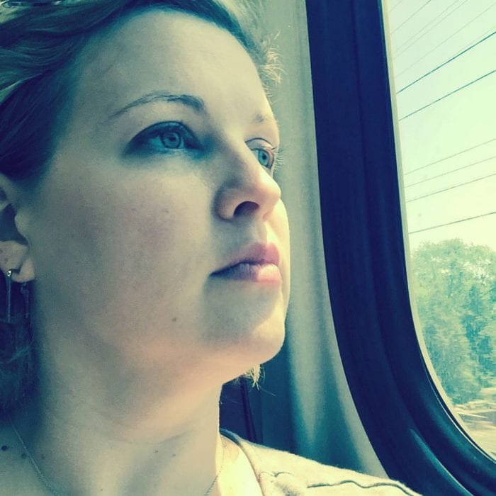 JC Hotchkiss on her way to see The Cure NYC MSG