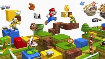 Promo image for SM3DL showing off Mario and a whole host of characters