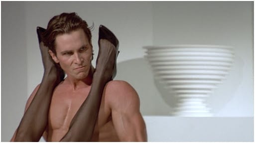 Bateman banging a hooker and admiring himself in the mirror as he does.