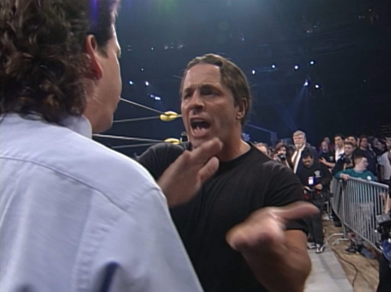 Bret Hart confronts Nick Patrick
