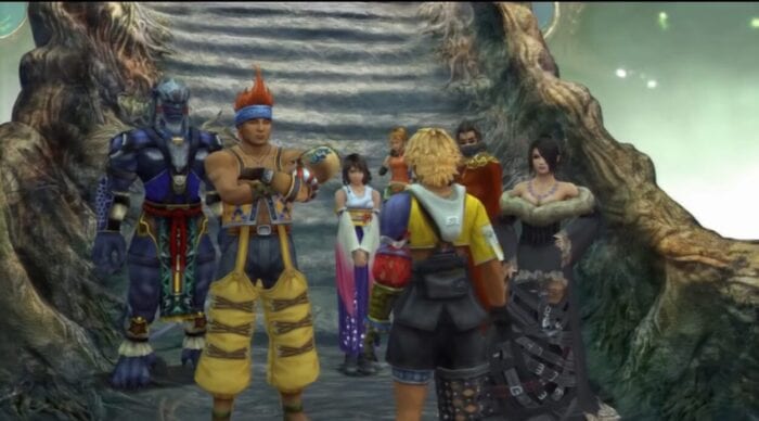 The main party of characters in Final Fantasy X