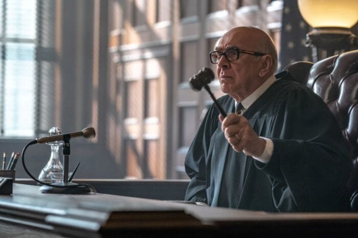 Judge Julius Hoffman prepares to drop his gavel in court.