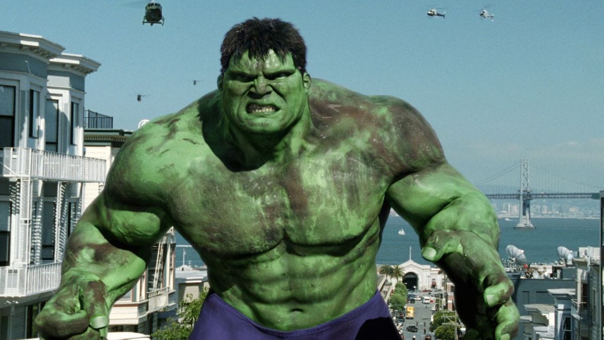 The Hulk on the rampage in San Francisco pursued by the military