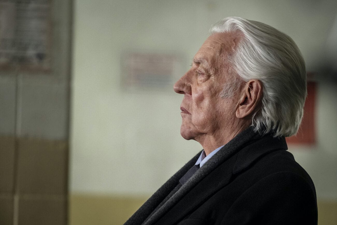 Franklin (Donald Sutherland) looks on in profile in The Undoing